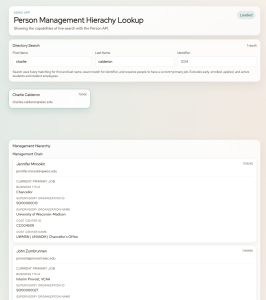 Screenshot of the Person API demo app.